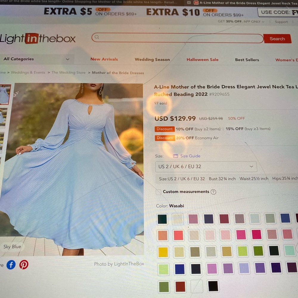 New with tags TS Couture light in the box dress